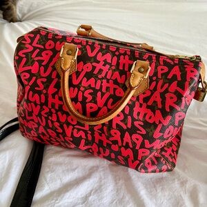 Louis Vuitton Red and Brown Women's Bag